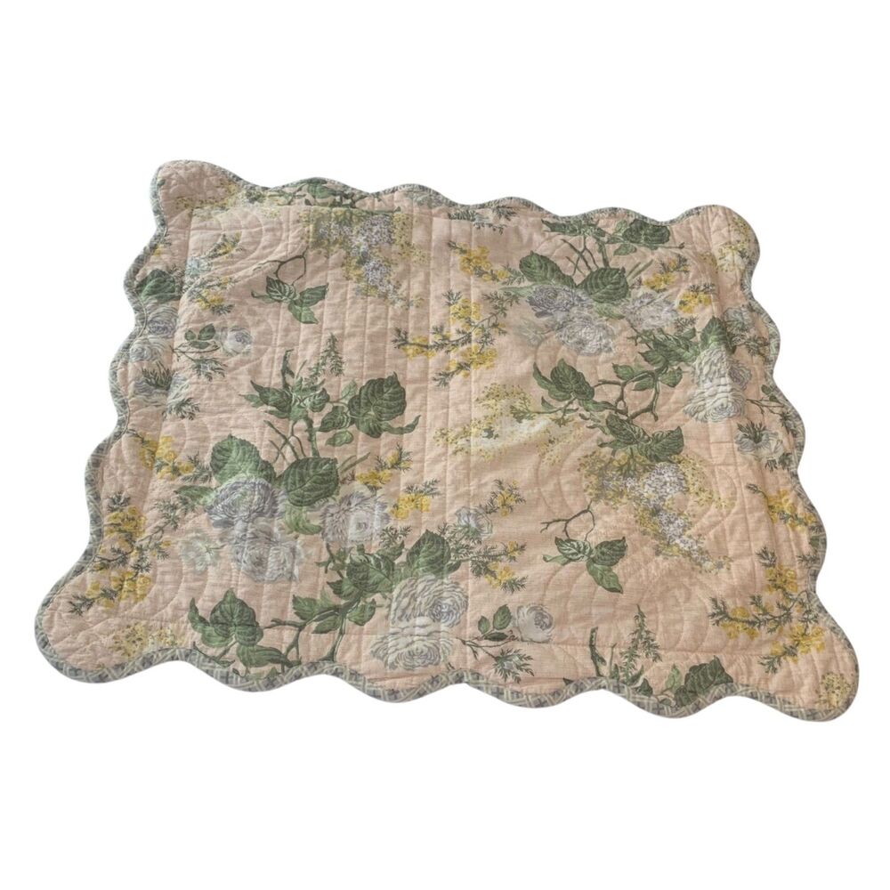 Waverly Quilted Floral Cottagecore Grandmacore Pillow Sham 29x25